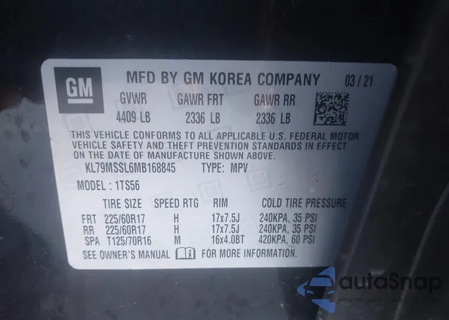 KL79MSSL6MB168845: 44332147