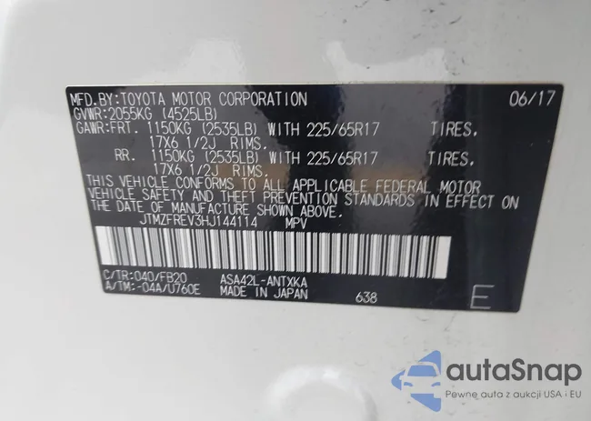 JTMZFREV3HJ144114: 44332155