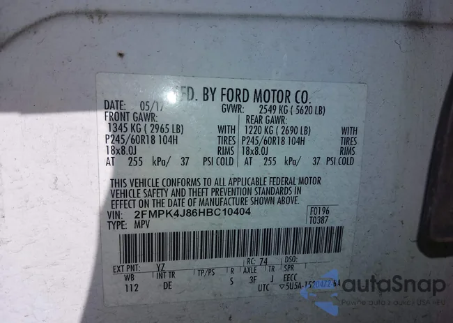 2FMPK4J86HBC10404: 44332209