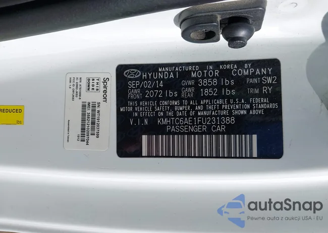 KMHTC6AE1FU231388: 44332232