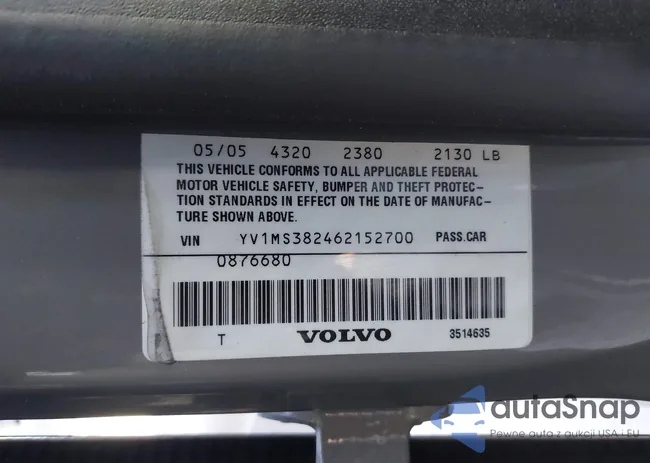 YV1MS382462152700: 44332371