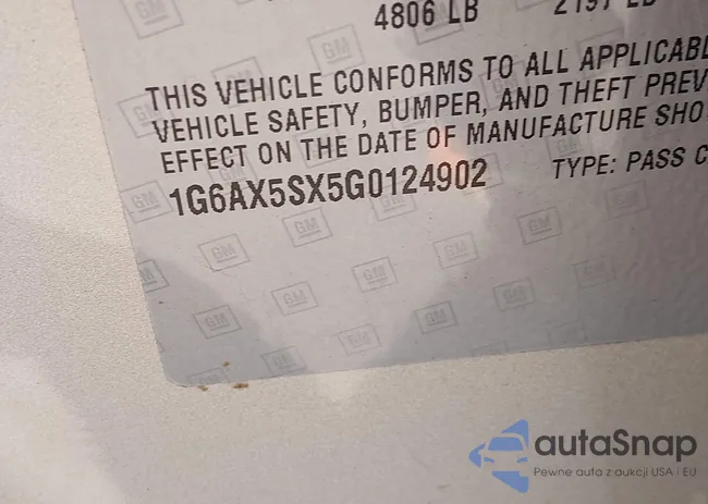 1G6AX5SX5G0124902: 44332459