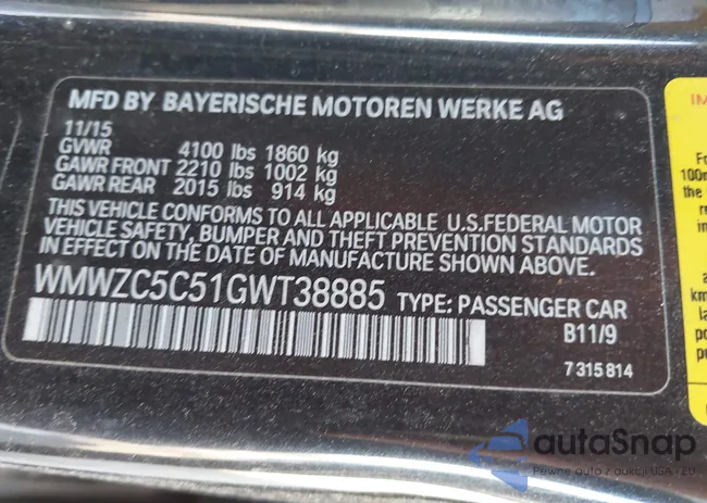 WMWZC5C51GWT38885: 44332500