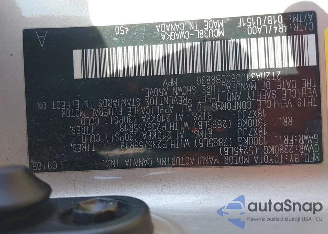 2T2HA31U06C088836: 44332515