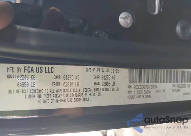 2C3CDZAG7GH137674: 44331632