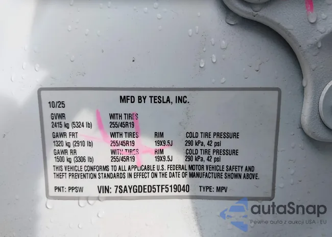 7SAYGDED5TF519040: 44331633