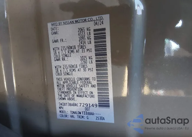 5N1BT3BA8RC729149: 44331642