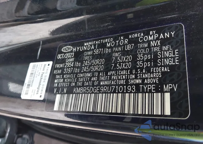 KM8R5DGE9RU710193: 44331697