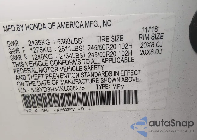 5J8YD3H54KL005276: 44331754