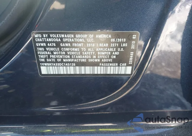 1VWBH7A33DC143125: 44331834