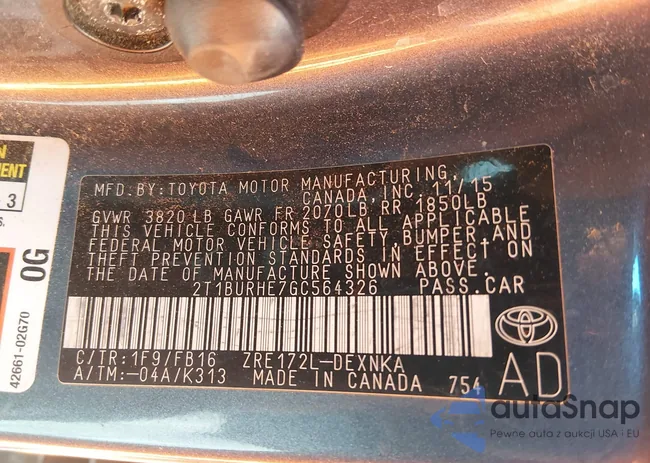 2T1BURHE7GC564326: 44331865