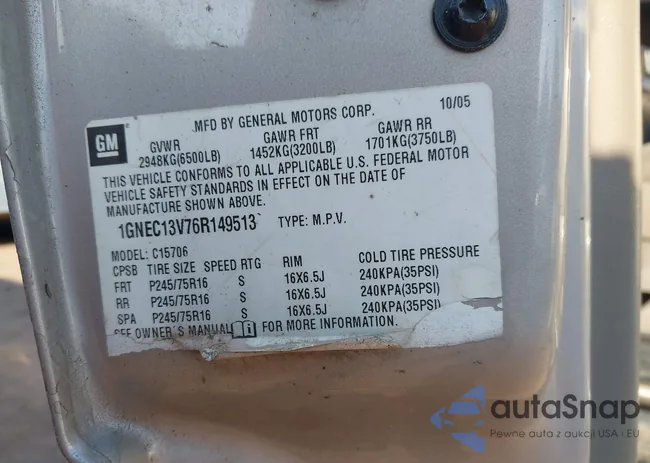 1GNEC13V76R149513: 44331885