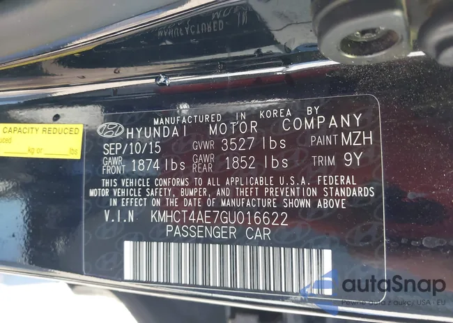 KMHCT4AE7GU016622: 44331908