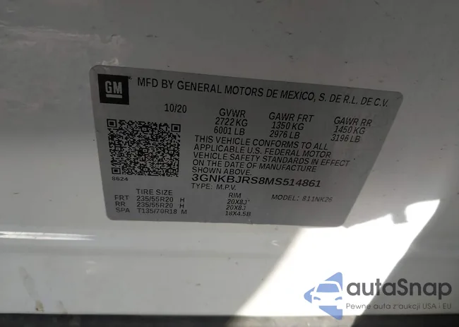 3GNKBJRS8MS514861: 44332988