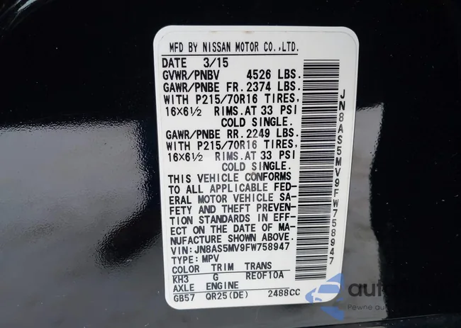 JN8AS5MV9FW758947: 44333091