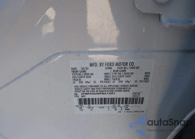 2FMPK4G90PBA13551: 44333133