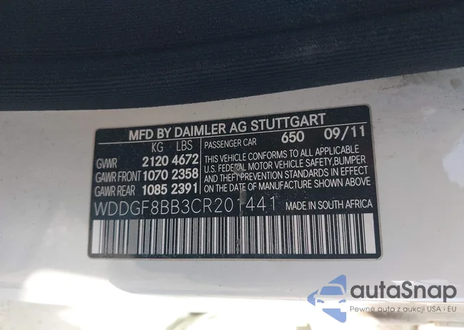 WDDGF8BB3CR201441: 44333209