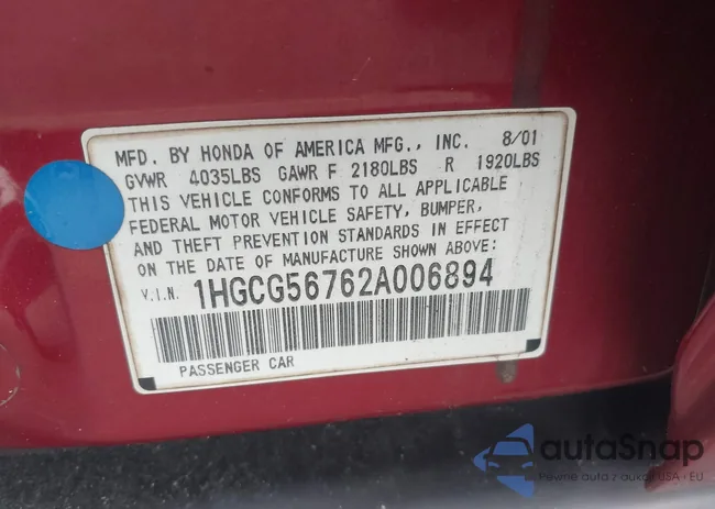 1HGCG56762A006894: 44333261