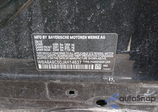WBA8A9C50JAH14637: 44333313