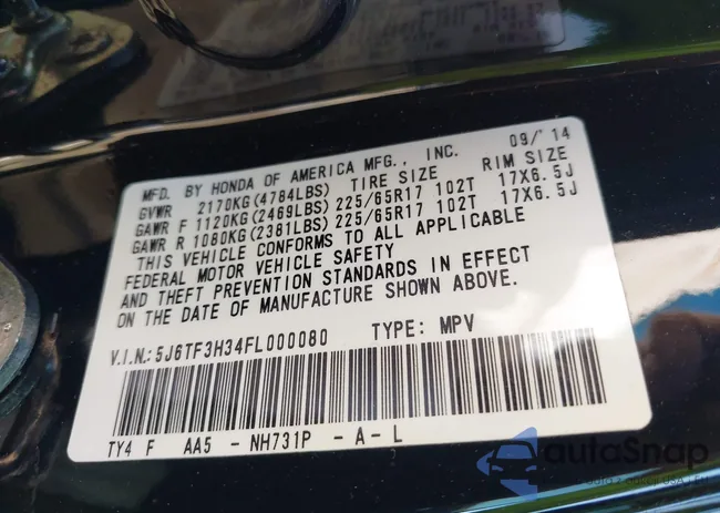 5J6TF3H34FL000080: 44333347