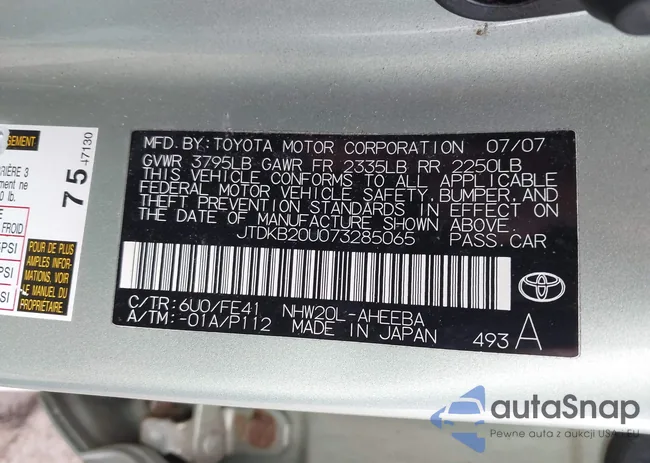 JTDKB20U073285065: 44333443