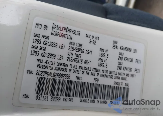 2C8GP64L62R682990: 44333486