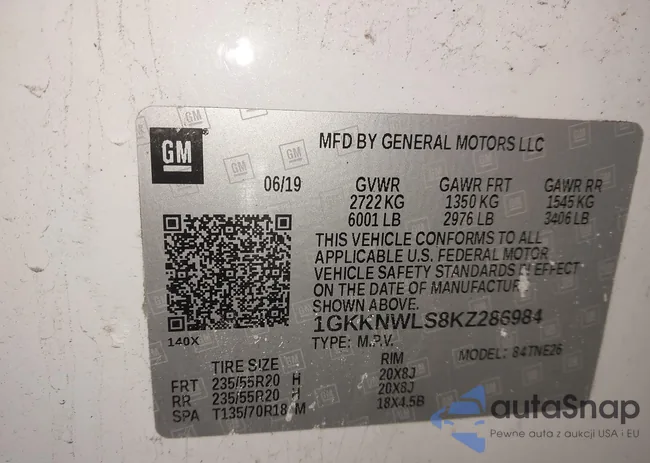 1GKKNWLS8KZ286984: 44333491