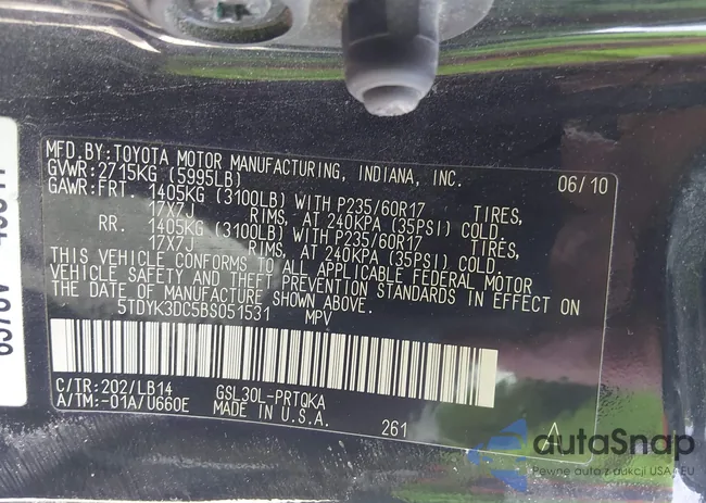 5TDYK3DC5BS051531: 44333556