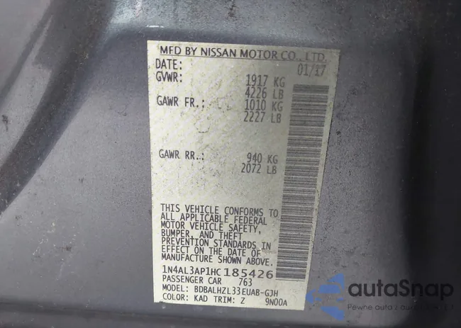 1N4AL3AP1HC185426: 44332706