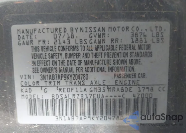 3N1AB7AP9KY204780: 44332737