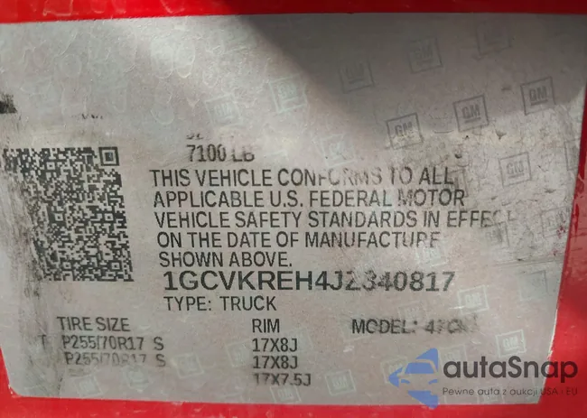 1GCVKREH4JZ340817: 44332789