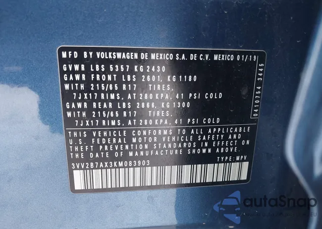 3VV2B7AX3KM083903: 44332842