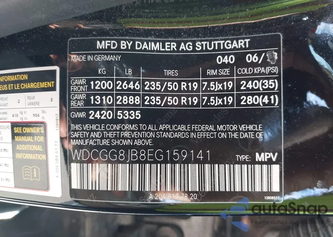 WDCGG8JB8EG159141: 44332865