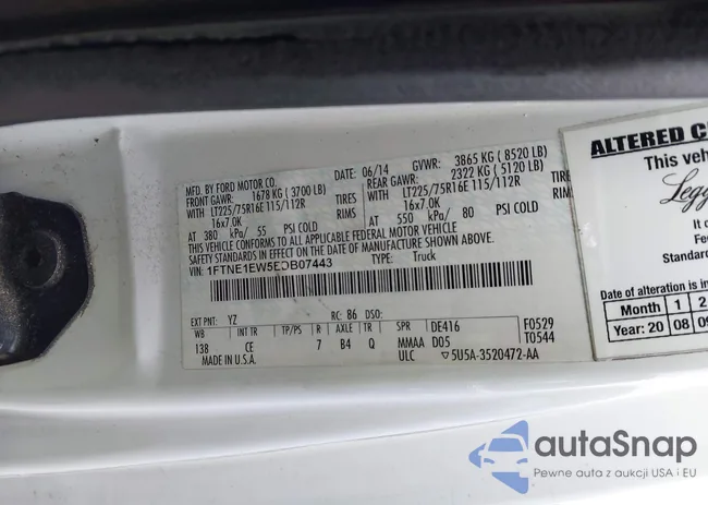 1FTNE1EW5EDB07443: 44334023