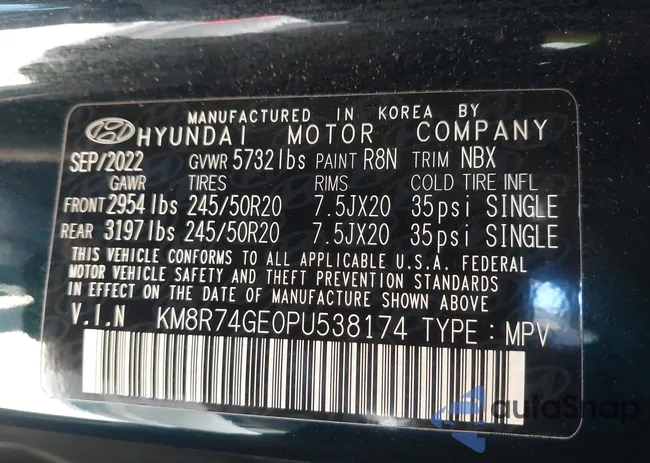 KM8R74GE0PU538174: 44334093