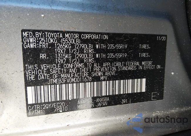 JTMEB3FV0MD011678: 44334234