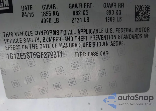 1G1ZE5ST6GF279371: 44334455