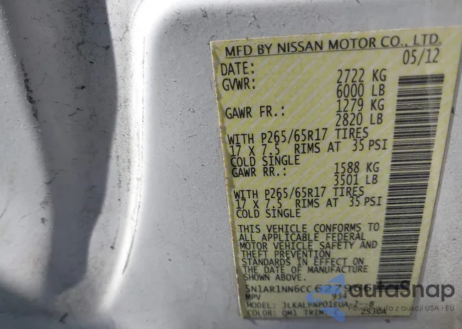 5N1AR1NN6CC627966: 44334510