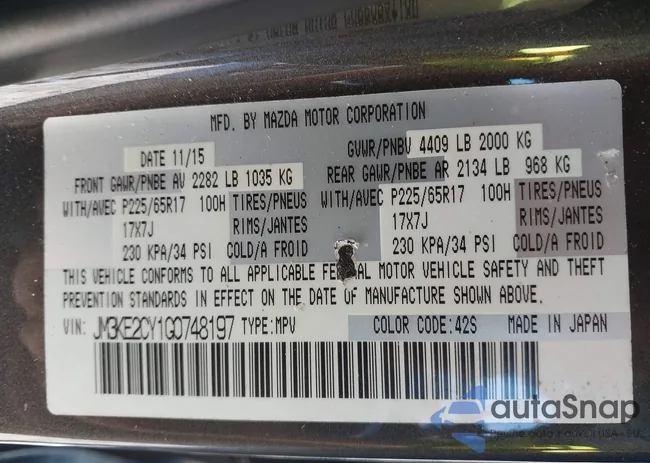 JM3KE2CY1G0748197: 44334556