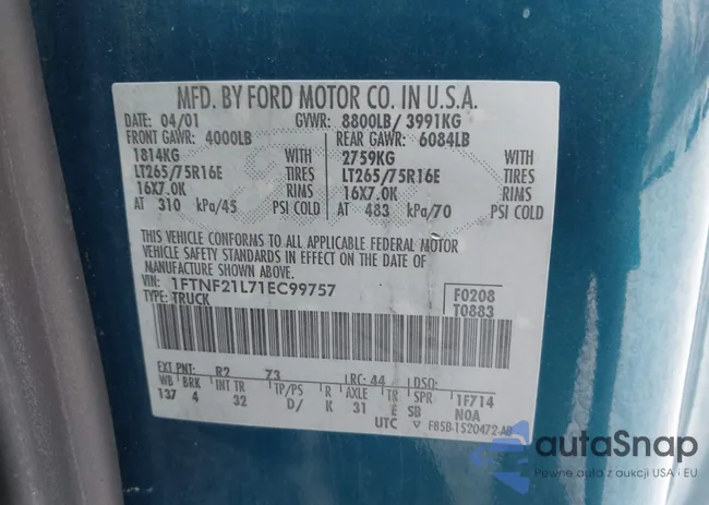 1FTNF21L71EC99757: 44333648