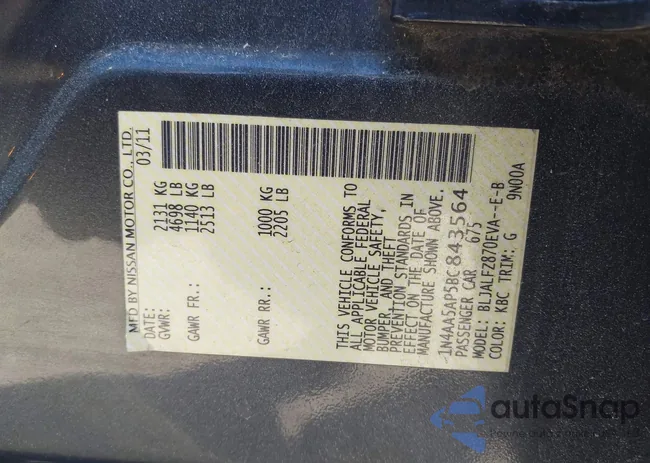 1N4AA5AP5BC843564: 44333709