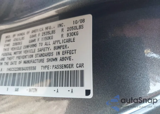 1HGCS22869A005556: 44333749