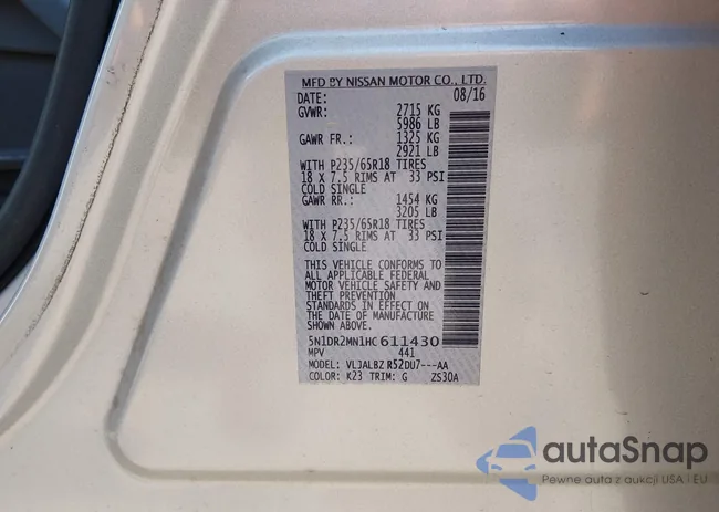 5N1DR2MN1HC611430: 44333786