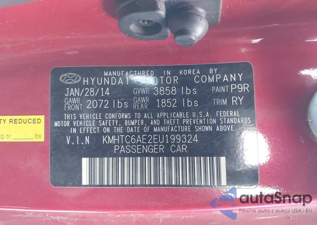 KMHTC6AE2EU199324: 44333887