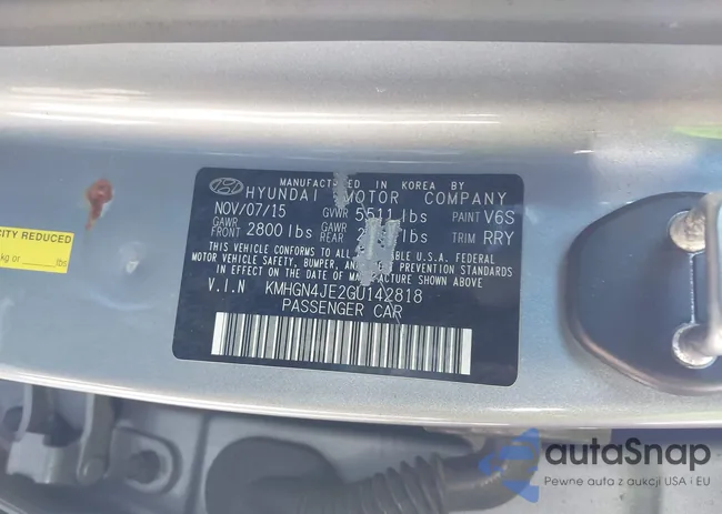 KMHGN4JE2GU142818: 44335019