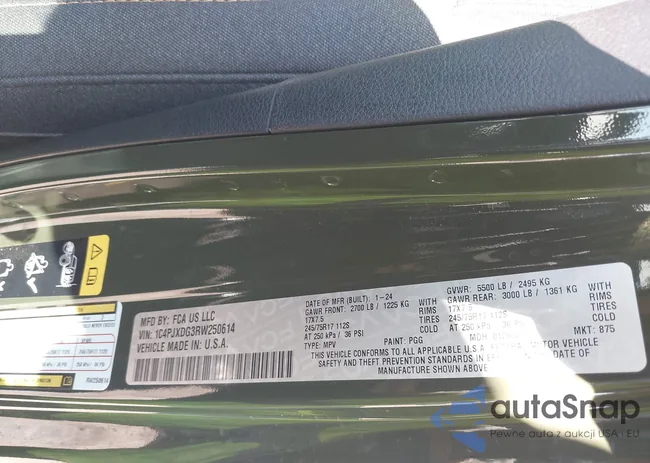 1C4PJXDG3RW250614: 44335053