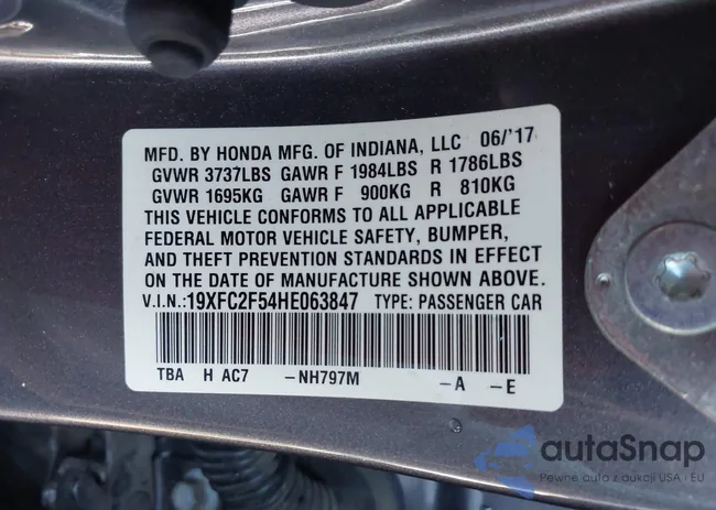 19XFC2F54HE063847: 44335072