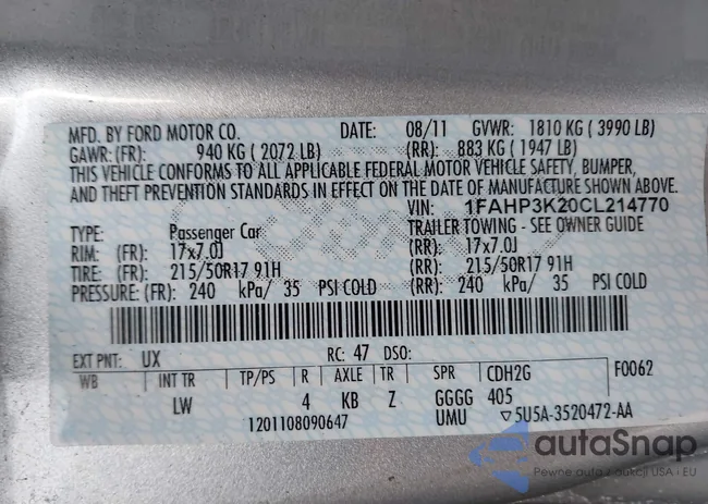 1FAHP3K20CL214770: 44335277