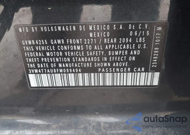 3VW4T7AU8FM099494: 44335282