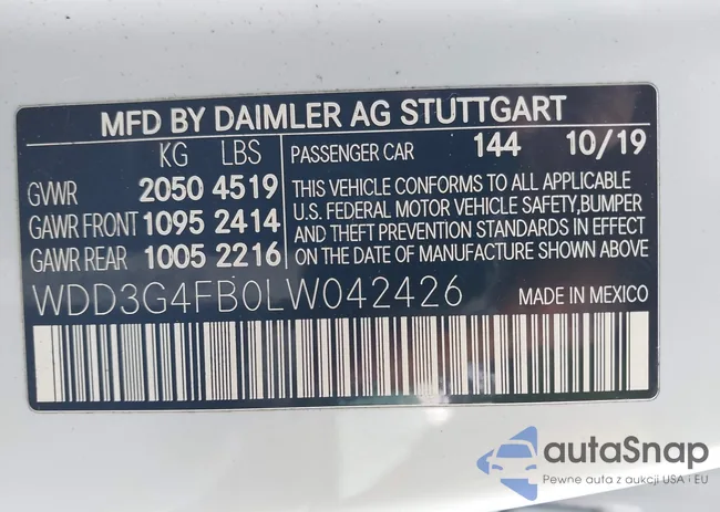 WDD3G4FB0LW042426: 44335453